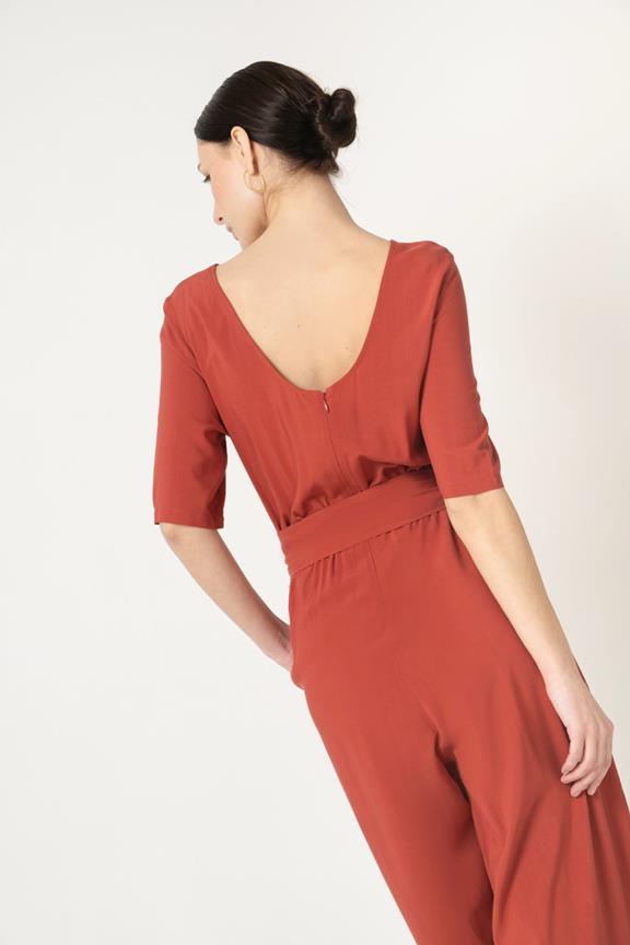 Jumpsuit Staine Halfmouw Mars Rood from Shop Like You Give a Damn