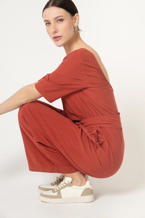 Jumpsuit Staine Halfmouw Mars Rood from Shop Like You Give a Damn