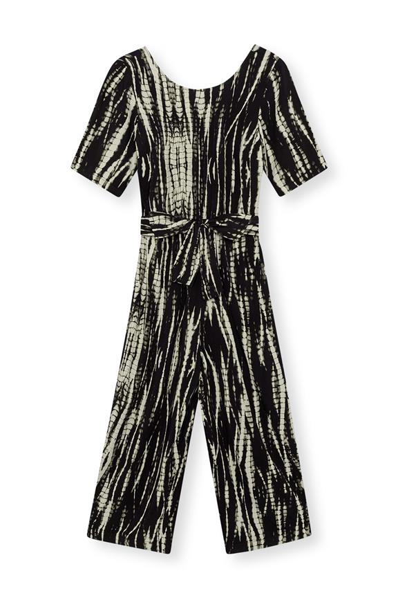 Jumpsuit Staine Halfmouwen Zwarte Batik from Shop Like You Give a Damn