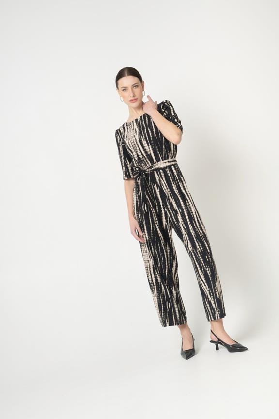 Jumpsuit Staine Halfmouwen Zwarte Batik from Shop Like You Give a Damn