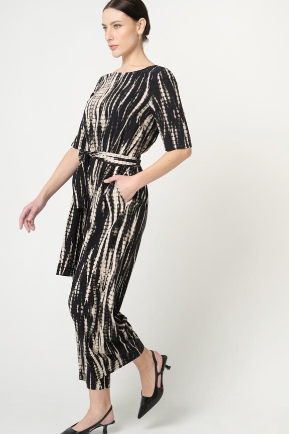 Jumpsuit Staine Halfmouwen Zwarte Batik from Shop Like You Give a Damn