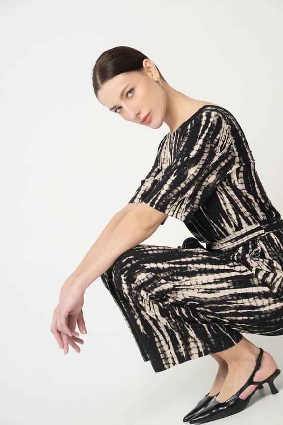 Jumpsuit Staine Halfmouwen Zwarte Batik from Shop Like You Give a Damn