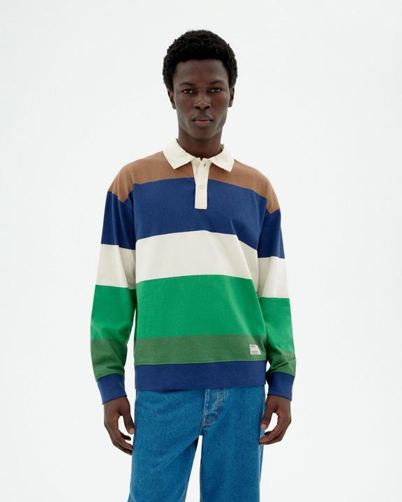 Poloshirt Lange Mouw Bob Gestreept Multicolor via Shop Like You Give a Damn