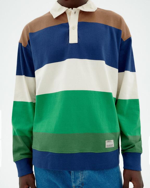 Poloshirt Lange Mouw Bob Gestreept Multicolor from Shop Like You Give a Damn