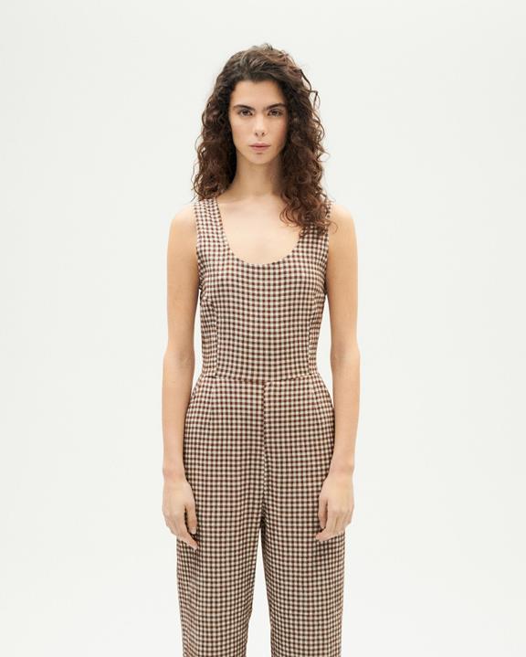 Jumpsuit Seersucker Rafflesia Bruin from Shop Like You Give a Damn
