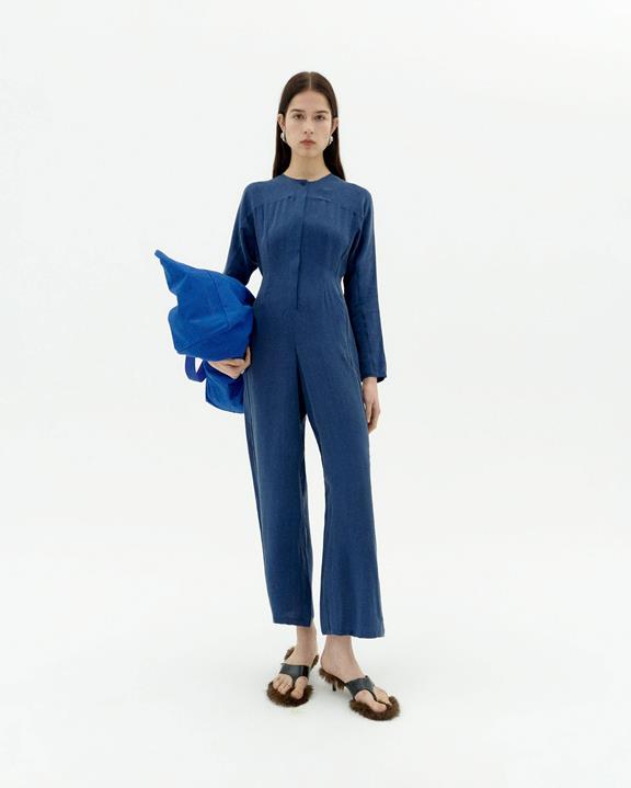 Jumpsuit Marcia Blauw via Shop Like You Give a Damn