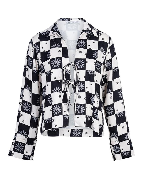 Blouse Stropdas Kaluz Bloemen Vierkante Print via Shop Like You Give a Damn