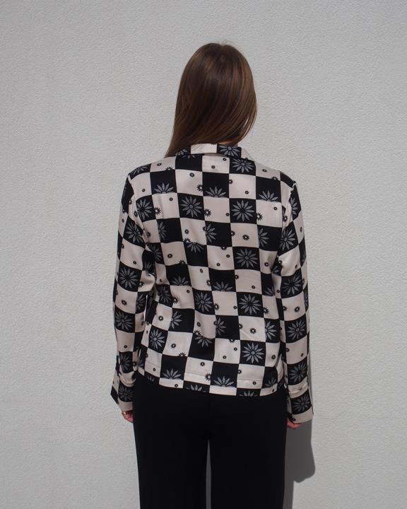 Blouse Stropdas Kaluz Bloemen Vierkante Print from Shop Like You Give a Damn