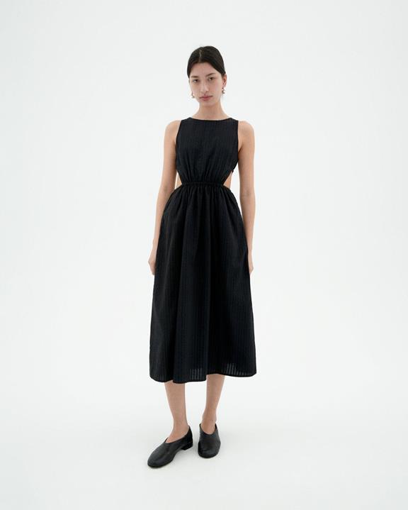 Jurk Seersucker Kin Zwart via Shop Like You Give a Damn