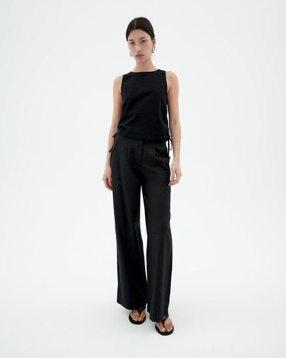 Broek Seersucker Manolita Zwart from Shop Like You Give a Damn