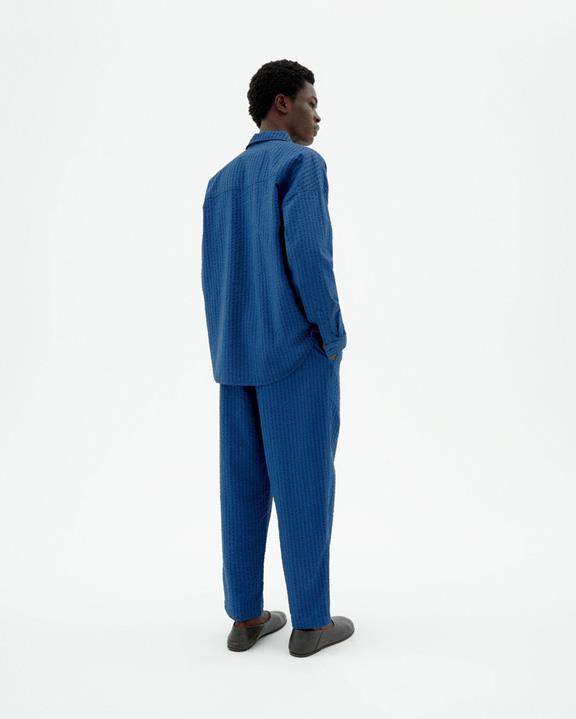 Broek Seersucker Luc Blauw from Shop Like You Give a Damn