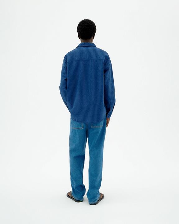 Shirt Seersucker Haru Blauw from Shop Like You Give a Damn