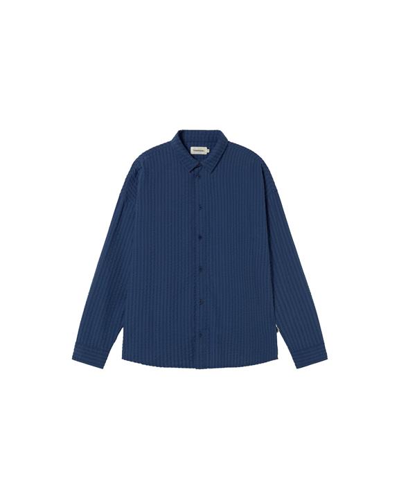 Shirt Seersucker Haru Blauw from Shop Like You Give a Damn