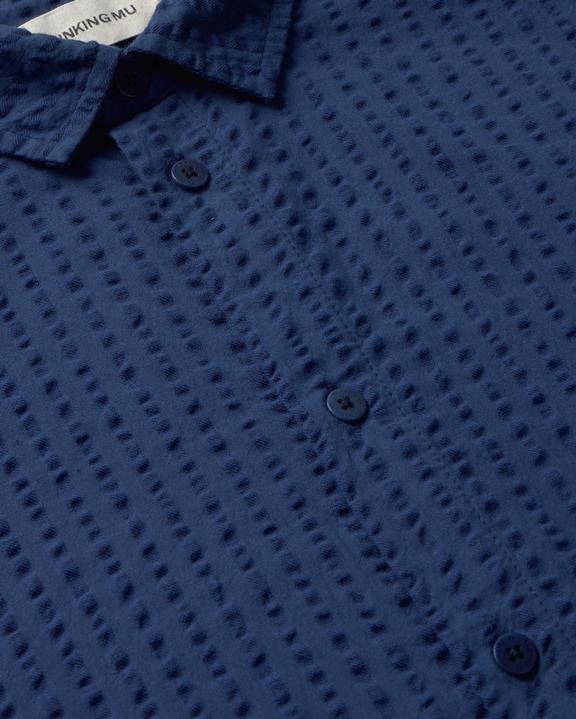 Shirt Seersucker Haru Blauw from Shop Like You Give a Damn