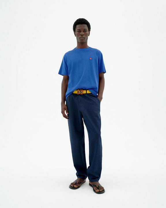 T-Shirt Zon Blauw Met Bruine Achterkant from Shop Like You Give a Damn