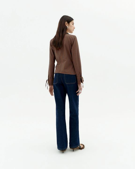 Blouse Lenie Bruin Gestreept from Shop Like You Give a Damn