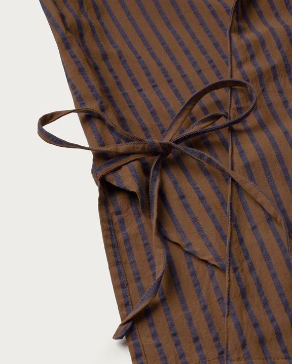 Blouse Lenie Bruin Gestreept from Shop Like You Give a Damn