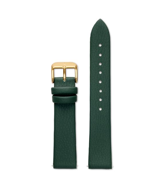 Watch Strap 18 Mm - Forest Green & Gold 1
