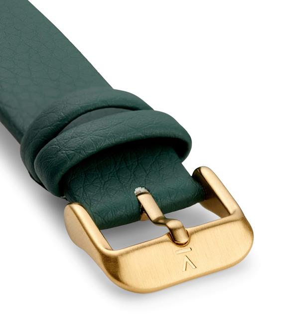 Watch Strap 18 Mm - Forest Green & Gold 2