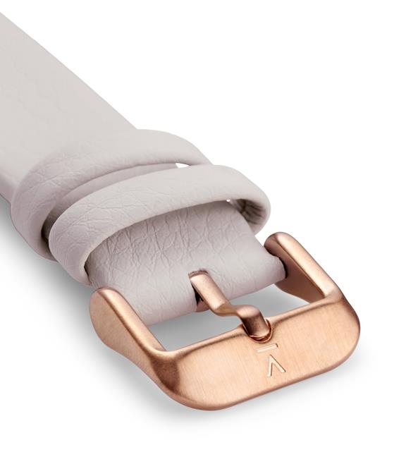 Watch Strap 18 Mm - Light Grey With Rose Gold 2