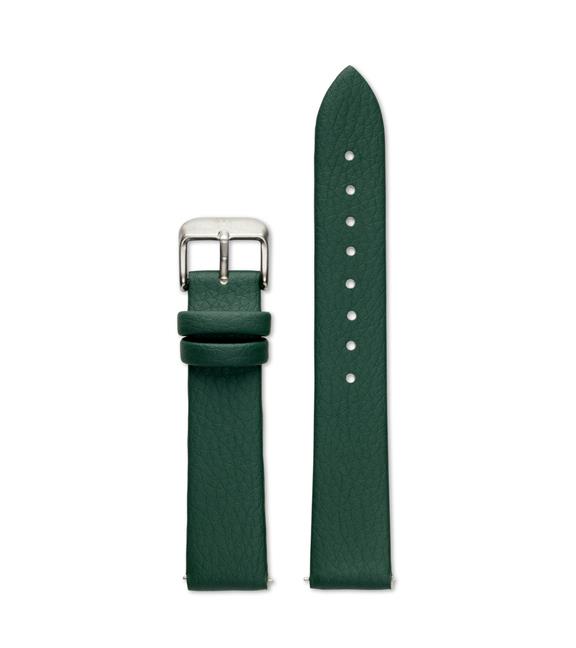 Watch Strap 18 Mm - Forest Green & Silver 1