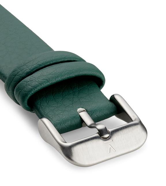 Watch Strap 18 Mm - Forest Green & Silver 2