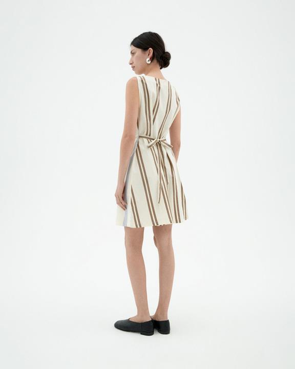 Jurk Cecile Gestreept Bruin En Blauw from Shop Like You Give a Damn