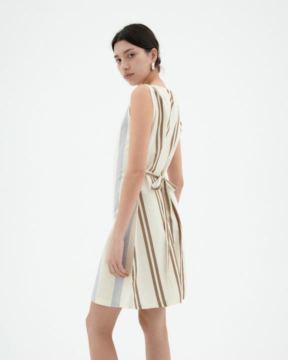 Jurk Cecile Gestreept Bruin En Blauw from Shop Like You Give a Damn