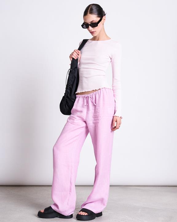 Broek Sjov Trekkoord Lichte Orchidee via Shop Like You Give a Damn