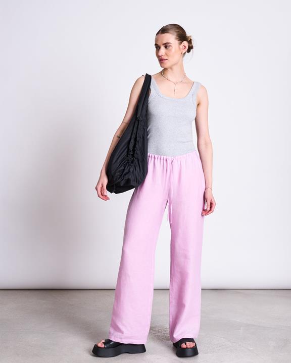 Broek Sjov Trekkoord Lichte Orchidee from Shop Like You Give a Damn