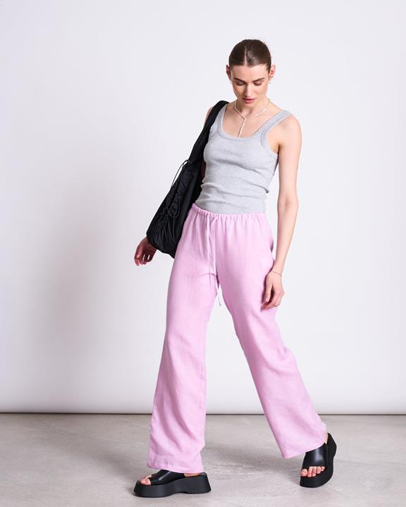 Broek Sjov Trekkoord Lichte Orchidee from Shop Like You Give a Damn