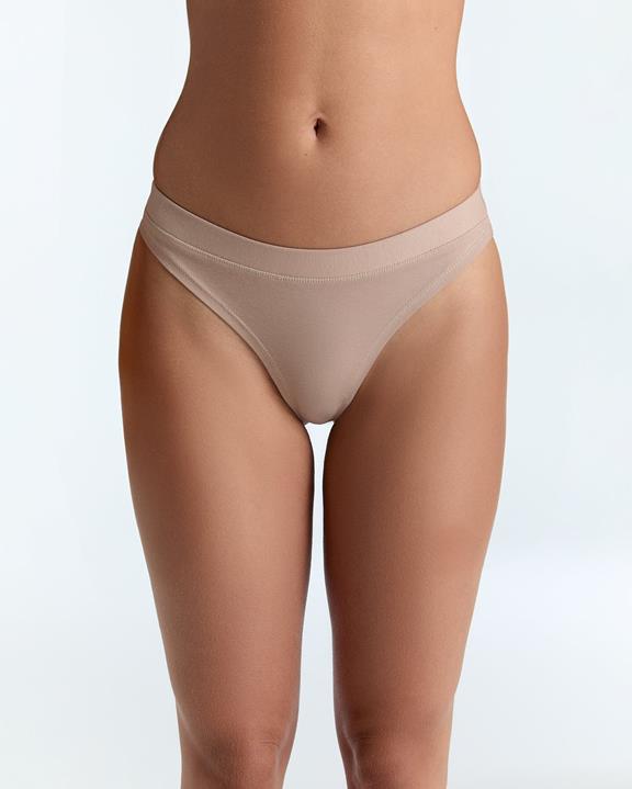 Multipack X2 Thong High Cut Latte Beige from Shop Like You Give a Damn