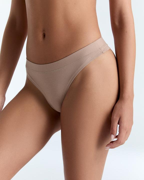 Multipack X2 Thong High Cut Latte Beige from Shop Like You Give a Damn