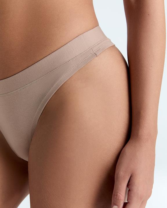 Multipack X2 Thong High Cut Latte Beige from Shop Like You Give a Damn