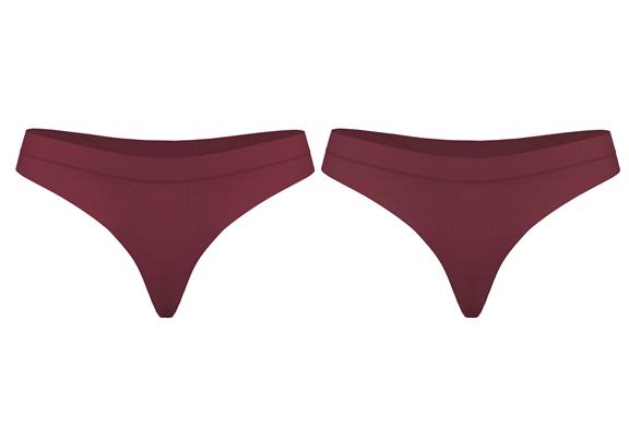 Multipack X2 Thong High Cut Bordeauxrood via Shop Like You Give a Damn