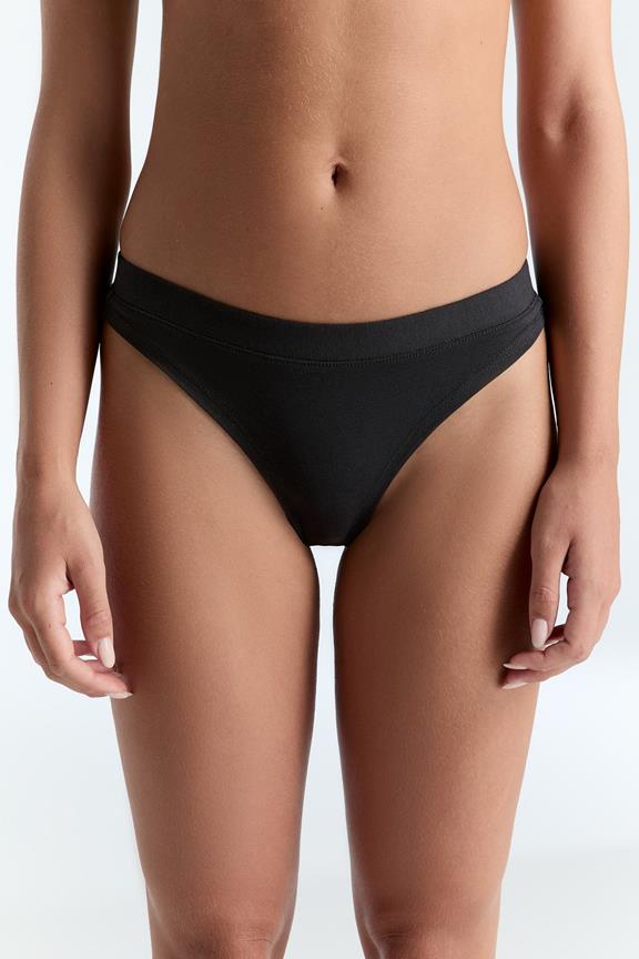 Multipack X2 Thong High Cut Zwart from Shop Like You Give a Damn