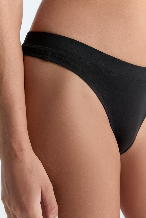Multipack X2 Thong High Cut Zwart from Shop Like You Give a Damn