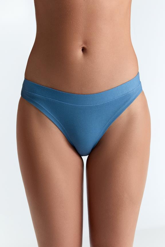 Multipack X2 Thong High Cut Denim Blauw from Shop Like You Give a Damn