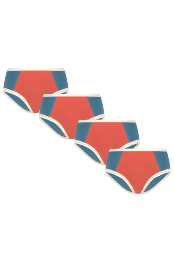 Multipack X4 Slips Hipster Met Kant Denim Blauw via Shop Like You Give a Damn