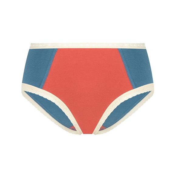 Multipack X4 Slips Hipster Met Kant Denim Blauw from Shop Like You Give a Damn