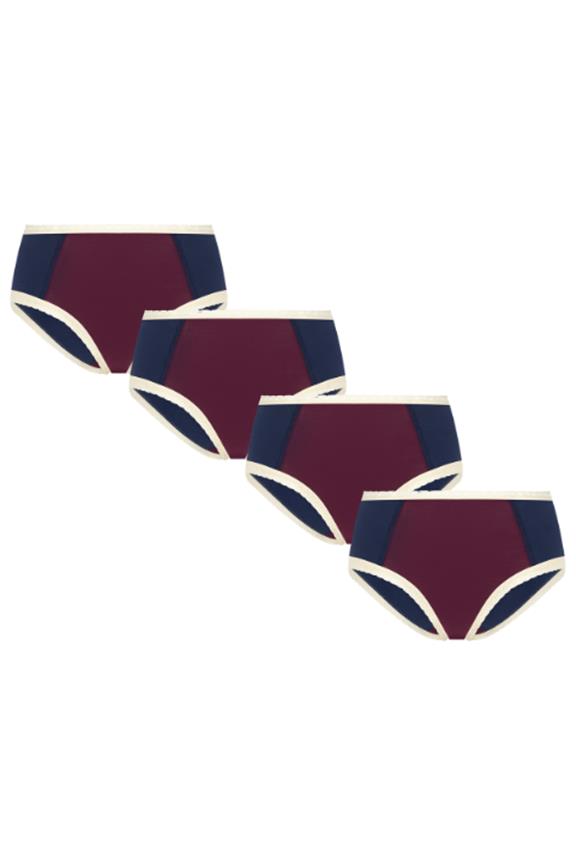 Multipack X4 Slips Hipster Met Kant Donkerblauw via Shop Like You Give a Damn