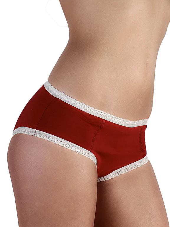 Multipack X4 Slips Hipster Met Kant Rood from Shop Like You Give a Damn