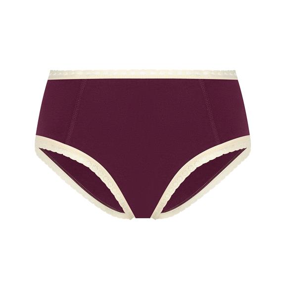 Multipack 6x Slips Hipster Met Kant Aubergine Donkerrood from Shop Like You Give a Damn