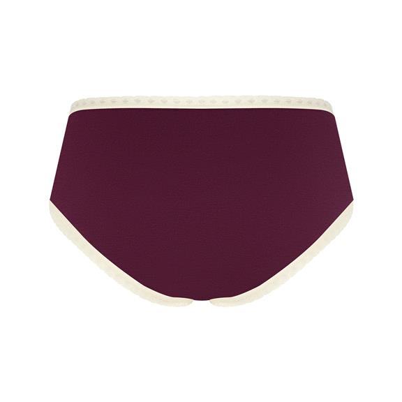 Multipack 6x Slips Hipster Met Kant Aubergine Donkerrood from Shop Like You Give a Damn