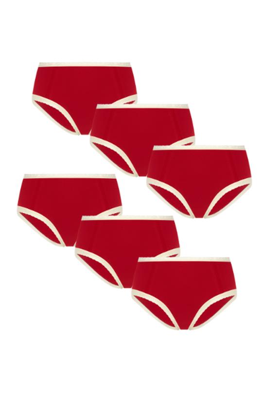 Multipack 6x Slips Hipster Met Kant Rood via Shop Like You Give a Damn