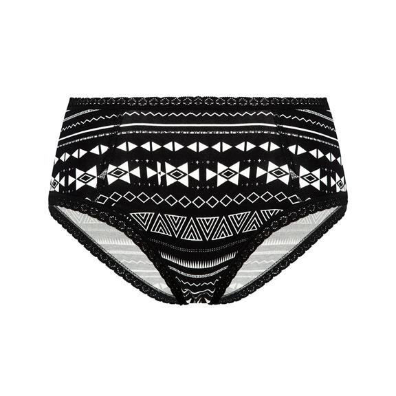 Multipack 6x Slips Hipster Met Kant Geometrisch Zwart & Wit from Shop Like You Give a Damn