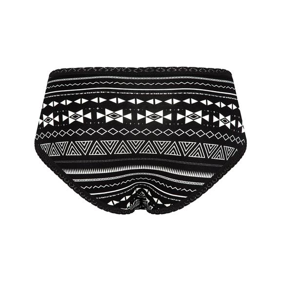 Multipack 6x Slips Hipster Met Kant Geometrisch Zwart & Wit from Shop Like You Give a Damn