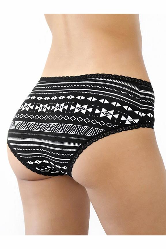 Multipack 6x Slips Hipster Met Kant Geometrisch Zwart & Wit from Shop Like You Give a Damn