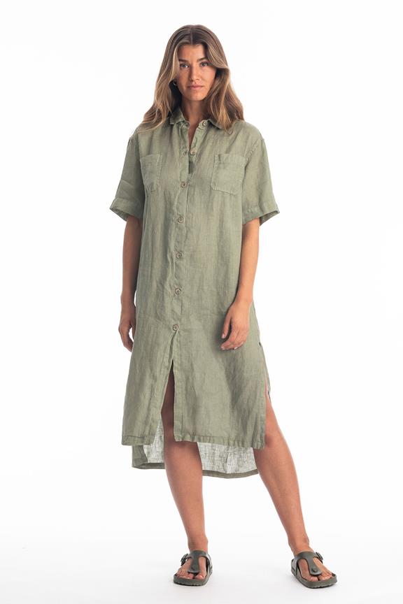 Overhemd Iria Khaki via Shop Like You Give a Damn
