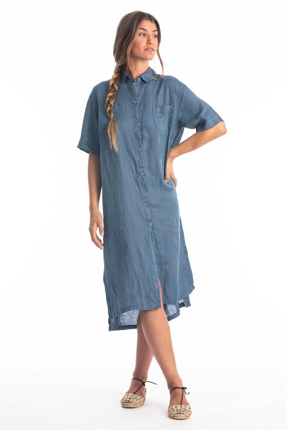 Overhemd Iria Jeansblauw from Shop Like You Give a Damn